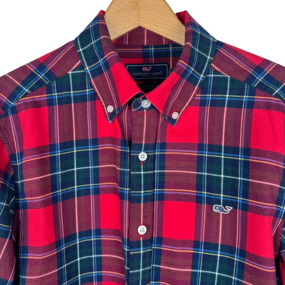 Vineyard Vines Other - Vineyard Vines Classic Fit Whale Shirt Mens Medium Red Plaid Flannel Preppy